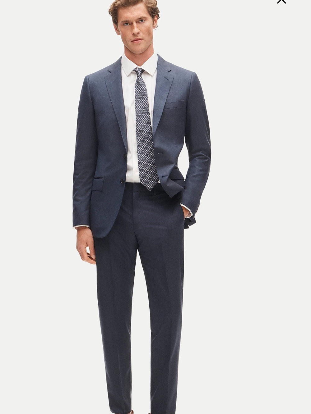 J. Crew Men's Ludlow Slim Fit Suit Jacket Blazer Two Button Navy Blue 44R